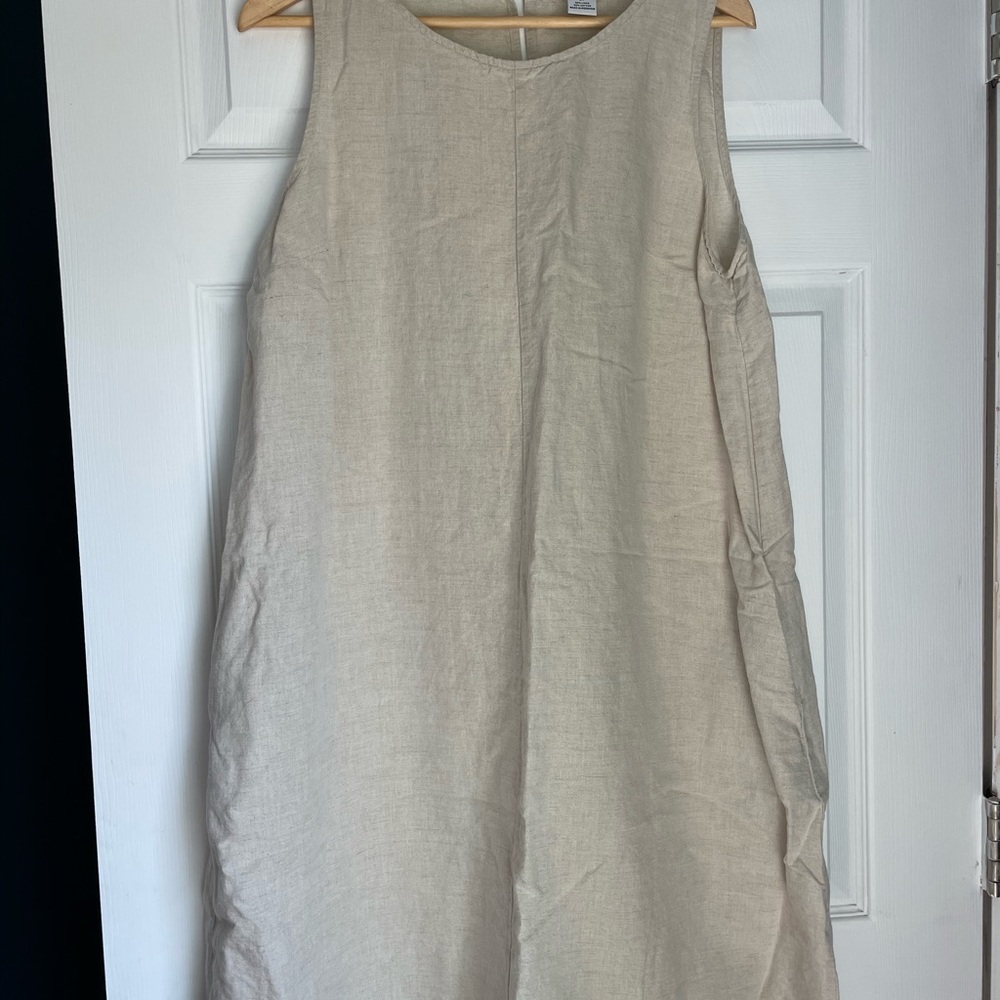 Liz Claiborne Tan Sleeveless A-Line Dress